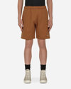 NIKE SPECIAL PROJECT SOLO SWOOSH FLEECE SHORTS BROWN