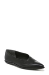 Vince Lex Leather Asymmetrical Ballerina Flats In Nocolor