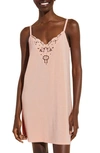 Eberjey Naya Double-inset Stretch-jersey Chemise In Rose Cloud