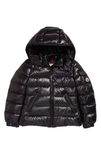 Moncler Kids' Bady Water Resistant Hooded Down Puffer Jacket In Black