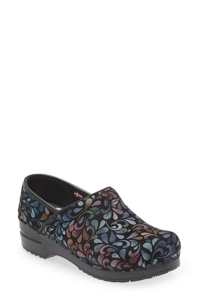 Sanita Plume Floral Print Clog In Multicolor