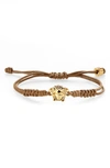 Versace Medusa Slider Bracelet In Tawny Brown-gold
