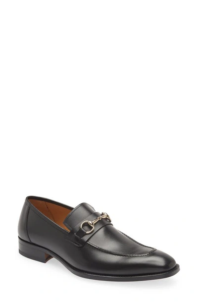 Mezlan Bit Ornament Leather Loafer In Black