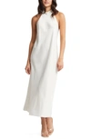 Rya Collection Charming Charmeuse Halter Nightgown In Ivory