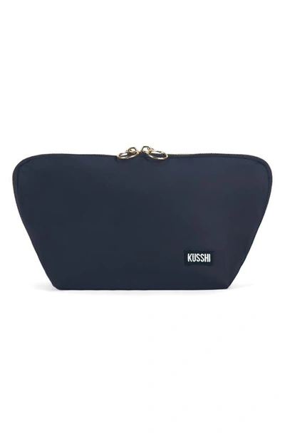 Kusshi Signature Makeup Bag In Classic Navy/ Pink