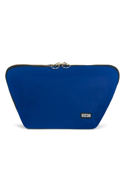 Kusshi Vacationer Makeup Bag In Royal Blue/ Red