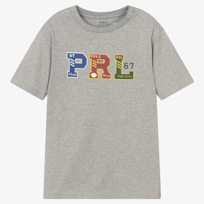 Polo Ralph Lauren Teen Boys Grey Logo T-shirt In Grey