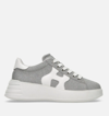 Hogan Sneakers Rebel Silver Hxw5620ef60qyi0906 In White,silver