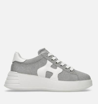 Hogan Sneakers Rebel Silver Hxw5620ef60qyi0906 In White,silver
