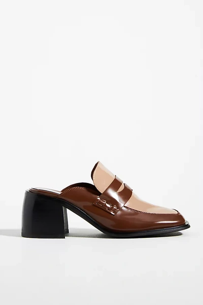 Jeffrey Campbell Ecole Loafer Heels In Brown ModeSens