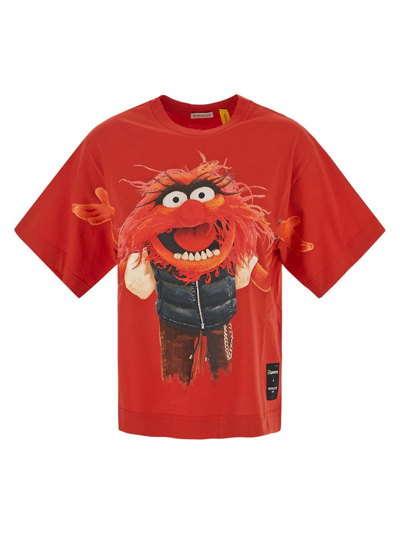 Moncler Genius The Muppets Motif T-shirt In Red