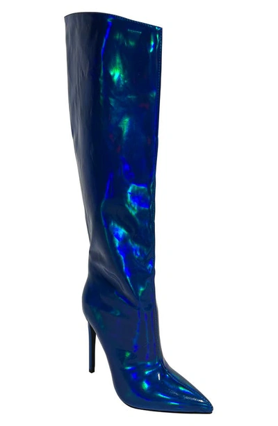 Azalea Wang Nova Knee High Boot In Blue