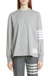Thom Browne Engineer Bar Oversized T-shirt In Green