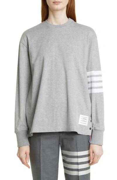 Thom Browne Engineer Bar Oversized T-shirt In Green