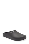 Balenciaga Logo Pool Closed Clog In Black