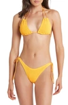 Bound By Bond-eye The Serenity Side Tie Bikini Bottoms In Sunny