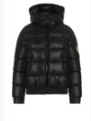 Twinset Duck-feather Hooded Puffer Jacket In Black