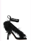 Sebastian Milano Feather Wrap Sandals In Black