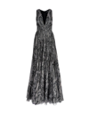 Etro Long Dress In Black Silk Chiffon With Paisley Print In Nero