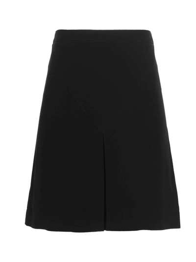Burberry Viscose-cady Mini Skirt In Black