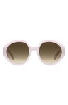 Moschino 53mm Gradient Round Sunglasses In Pink