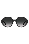 Moschino 53mm Gradient Round Sunglasses In Black
