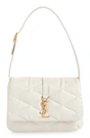 Saint Laurent Le 57 Ysl Quilted Leather Flap Bag In Crema Soft