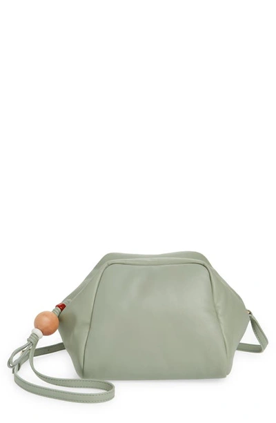 Loro Piana Puffy Nappa Leather Crossbody Bag In Eucalyptus