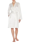 La Perla Short Silk Robe In Natural