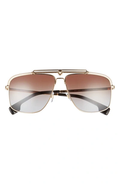 Versace 61mm Gradient Aviator Sunglasses In Beige