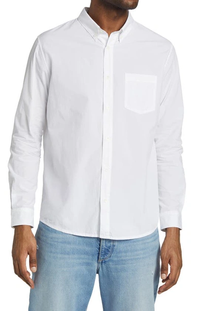 A.p.c. Edouard Patch-pocket Cotton-poplin Shirt In White