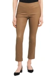 Theory Urban Leather Slim Kick Pants In Truffle