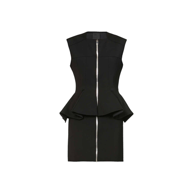 Givenchy Sleeveless Slim-fit Stretch-woven Mini Dress In Black