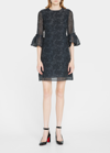 ERDEM ELIJAH BELL-CUFF ORGANZA MINI DRESS