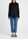 Jw Anderson Chain-link Button Down Shirt In Black