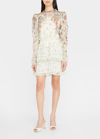 Saloni Ava-b Ruffle Floral Print Dress In 17841757-dandeli