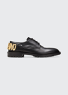 MOSCHINO MEN'S LUG-SOLE LEATHER OXFORDS