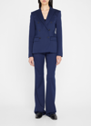 Altuzarra Serge Tailored Flared-leg Pants In Berry Blue