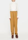 Quira Balloon Zip-cuff Wool Trousers In Yellow