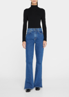 Le Jean Stella High-rise Stretch Flared Jeans In Hawk