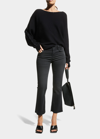 Frame Le Mid Rise Cropped Bootcut Jeans In Kerry In Kerry