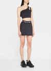 Year Of Ours Robin Cutout One-shoulder Sports Bra In Black