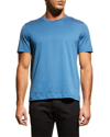 Brioni Fine-knit Short-sleeve T-shirt In Turquoise