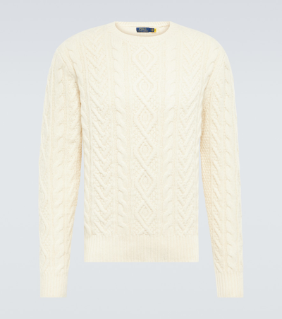 Polo Ralph Lauren Cable-knit Wool And Cashmere Jumper In Neutrals