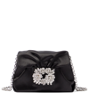 Roger Vivier Embellished Foldover Top Crossbody Bag In Nero
