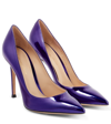 GIANVITO ROSSI GIANVITO 105 METALLIC LEATHER PUMPS