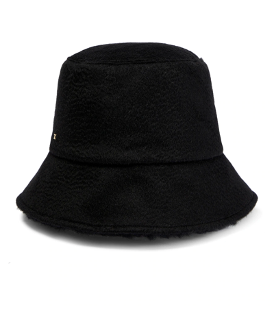 Max Mara Fiducia Logo Bucket Hat In Nero