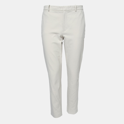Pre-owned Polo Ralph Lauren Grey Cotton Tailored Trousers L