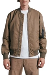 Rag & Bone Icons Manston Recycled Nylon Bomber Jacket In Armygrn