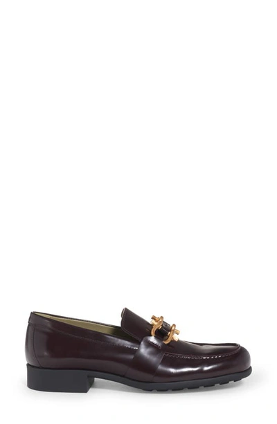 Bottega Veneta Madame Horsebit-embellished Leather Loafers In Burgundy